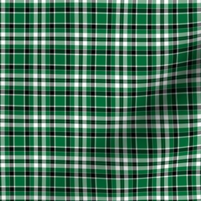 Small Scale Plaid Green White Black