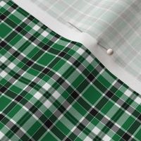 Small Scale Plaid Green White Black