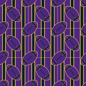 Gold and Purple Small Scale Football Polka Dots