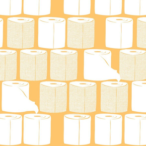 Toilet paper orange yellow