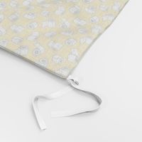 Trendy Toilet Paper Tissue Rolls on Yellow Tiny Small