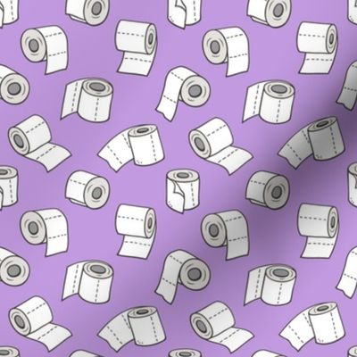 Trendy Toilet Paper Tissue Rolls on Violet Smaller 1,5 inch