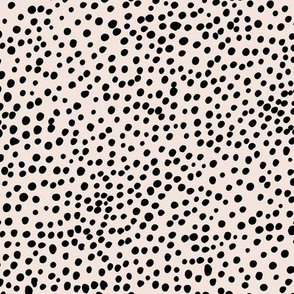 Cheetah wild cat spots boho animal print abstract spots and dots in raw ink cheetah dalmatian neutral nursery sand creme beige black