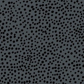 Cheetah wild cat spots boho animal print abstract spots and dots in raw ink cheetah dalmatian neutral nursery night charcoal gray black