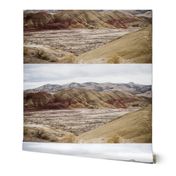 1 yard Tapestry painted hills Oregon horizontal wall hanging