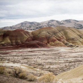 1 yard Tapestry painted hills Oregon horizontal wall hanging