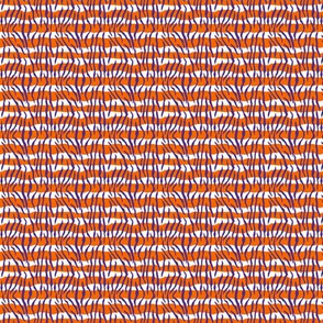  Small Scale Stripes Animal Print Orange Purple White