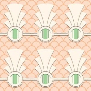 DECO FAN STRIP (PEACH AND GREEN)