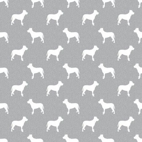 pitbull silhouette fabric - dog silhouette design - grey