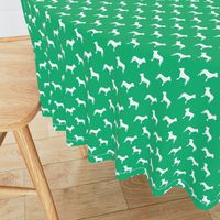 pitbull silhouette fabric - dog silhouette design - green