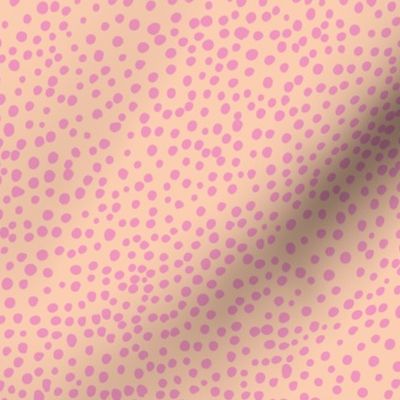 Cheetah wild cat spots boho animal print abstract basic spots and dots in raw ink cheetah dalmatian neutral girls pink peach