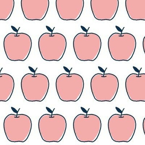 Apples - Pink & Navy