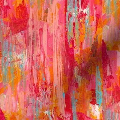 abstract stripes in red, orange & pink