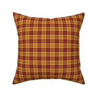 Small Scale Plaid  Gold Maroon