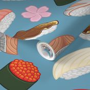 Sushi Food Sushi Roll Japanese Asian Pattern Slate-01