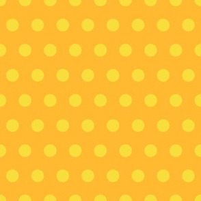 yellow + gold mega polka dot