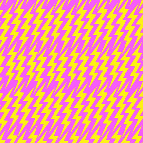 yellow bolts on pink