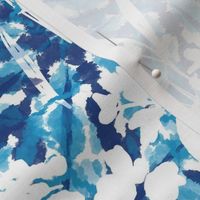 Tie Dye Shibori Floral Navy Blue