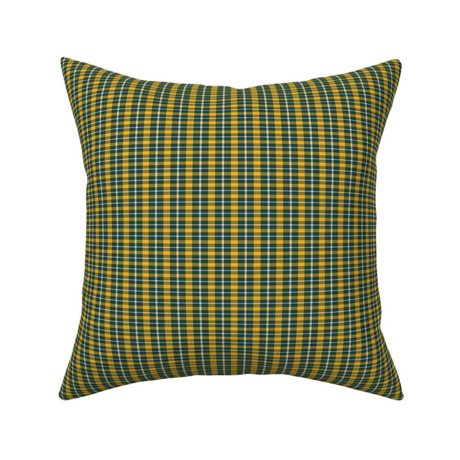 Green Yellow Gold Small Scale Plaid