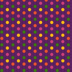 Hex Spots purple and brights