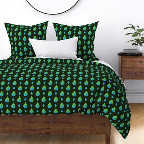 Geometric Pattern: Flame: Dark Green