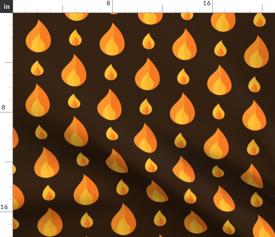 Geometric Pattern: Flame: Dark Orange