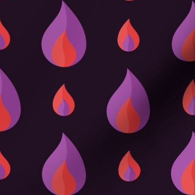Geometric Pattern: Flame: Dark Purple