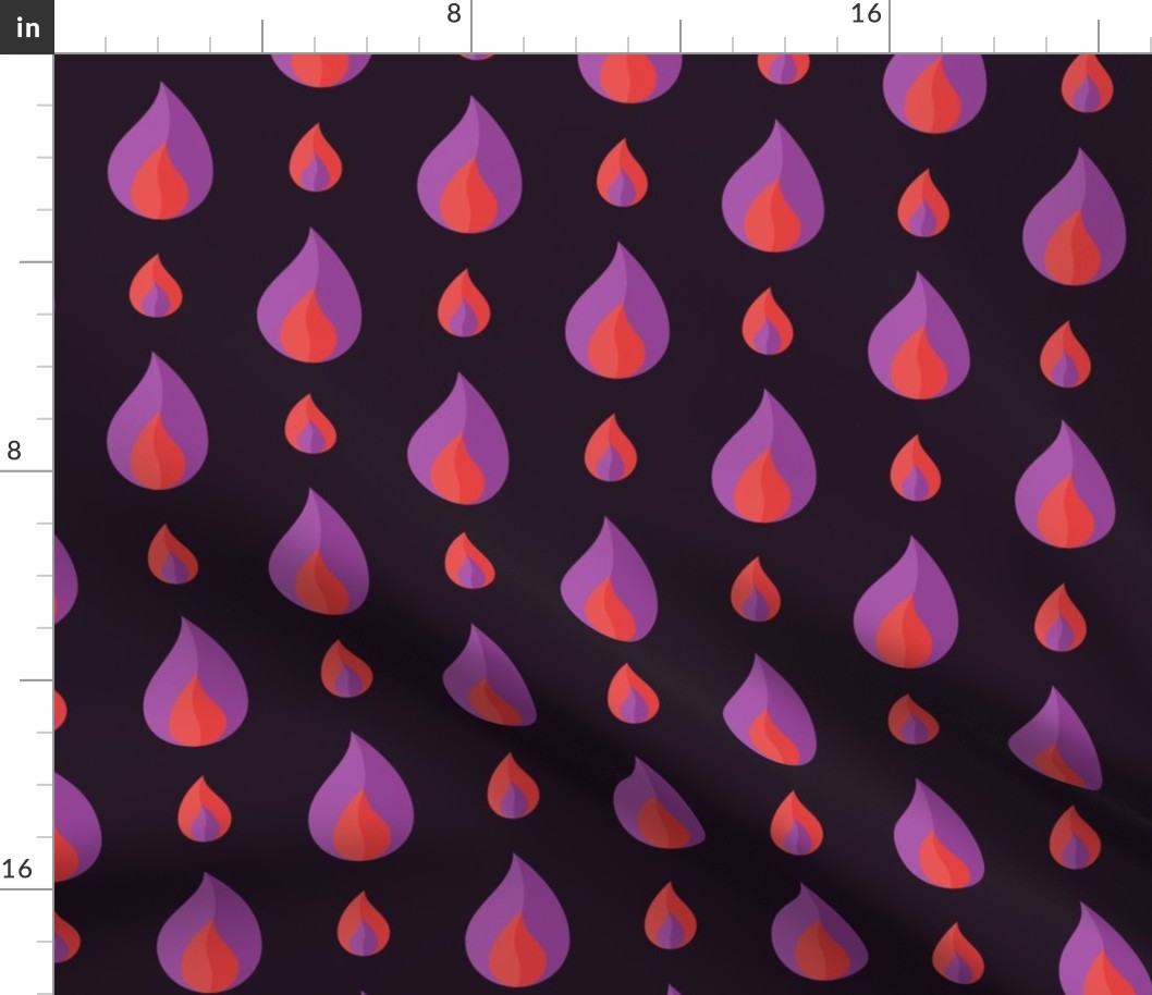 Geometric Pattern: Flame: Dark Purple