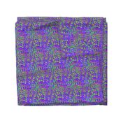 TIE DYE 11 FLOWER mini checkerboard braided squares purple PSMGE