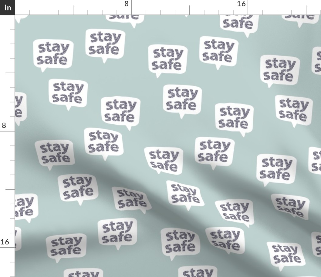 Inspirational text designs Stay safe and stay home corona virus design cool minty blue gray leopard spots