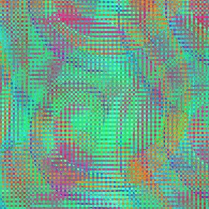 TIE DYE 2 SPIRAL GRID AQUA MINT PSMGE