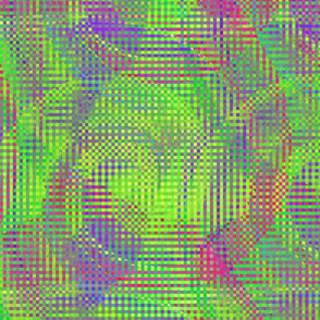 TIE DYE 2 SPIRAL GRID NEON GREEN PSMGE