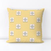 VINTAGE STARS  (YELLOW AND GRAY)