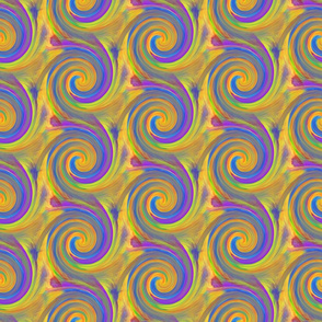 TIE DYE 4 ALTERNATES SPIRAL YELLOW SUMMER PSMGE