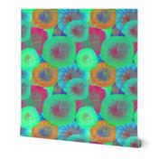 TIE DYE 6 FLOWER FIREWORK AQUA MINT PSMGE