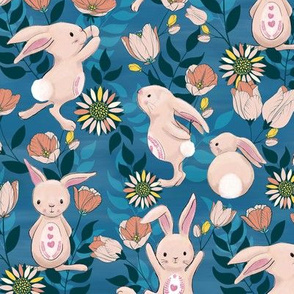 Spring Bunnies and Blooms - Small