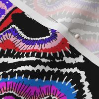 Shrooms Fabric - Tie Dye fabric by Andrea Lauren - pink, purple