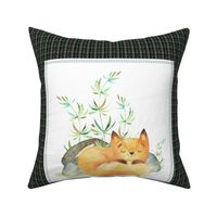 Woodland Fox Pillow Front - Fat Quarter size