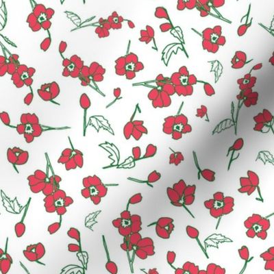 Red Petite Toss Floral