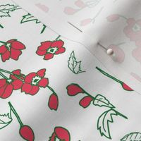 Red Petite Toss Floral