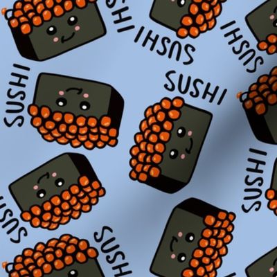 Sushi Rolls Japanese Pattern Asian Pattern, Sushi Pattern, Cute Asian Pattern, Cute Sushi Pattern