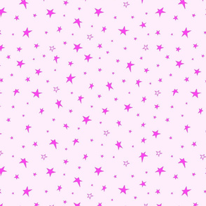 Stars repeat - hot pink on pink