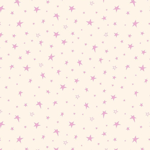 Stars - pinkberry on peach