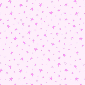 Stars - med pink on lt pink