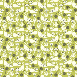 Cats Lime Green