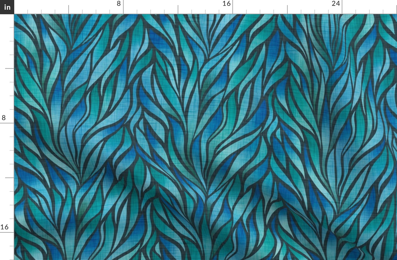 textured pantone seaweed dark - large scale / 18"x21" fabric // 24"x28" wallpaper
