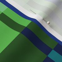 Large -  Step Up  Stripes in Subdued Lime Pastels - Olive Green - Teal Pastel - Royal Blue