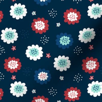Enchanted Floral-Blue Red
