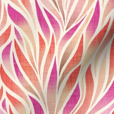 textured abstract pink and coral seaweed - large scale / 18"x21" fabric // 24"x28" wallpaper