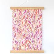 textured abstract pink and coral seaweed - large scale / 18"x21" fabric // 24"x28" wallpaper